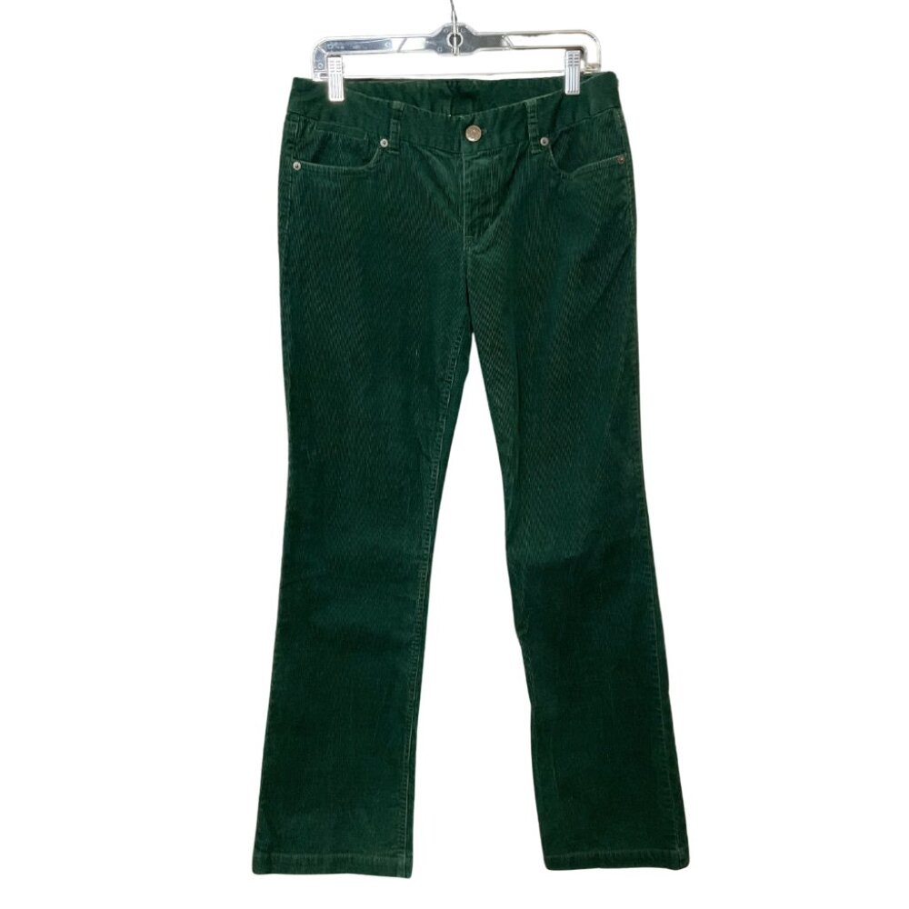 J. Crew Green Corduroy Kick Flare Pants
